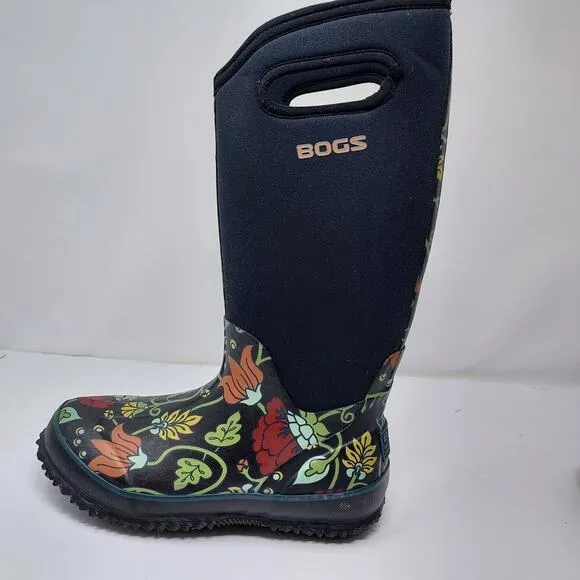 BOGS Classic High Autumn II Floral Rain Boots Size 6