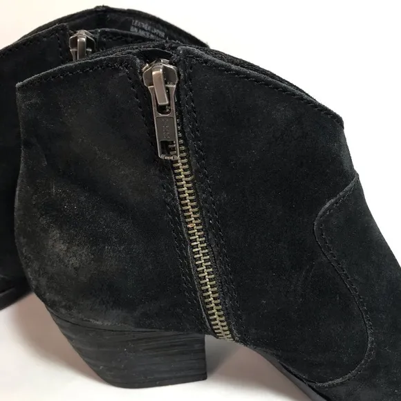 Born Black Distressed Suede Leather Ankle Booties Size 7M