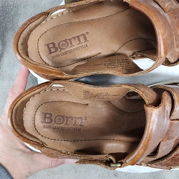 Born Shoes Mens Size 10 Brown Leather Sandals *NWOT*