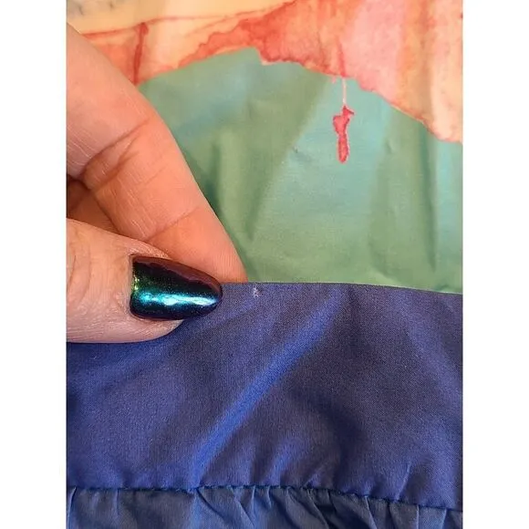 Boston Proper Lightweight Cotton Skirt, Seascape Yacht Sailboat Print | 14 NWT