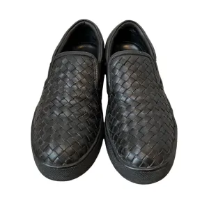 Bottega Veneta Woven Leather Slip-On Sneakers Italian Black Italy/EU 38 = US 8