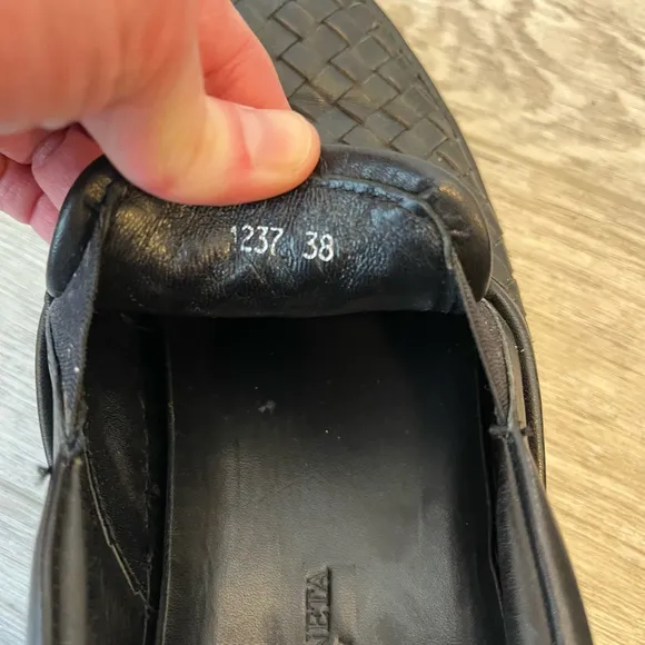 Bottega Veneta Woven Leather Slip-On Sneakers Italian Black Italy/EU 38 = US 8