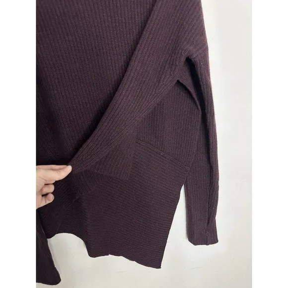 Brochu Walker Size XS Sweater Thandee Ribbed Boat Asymmetrical Vent Wool