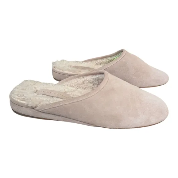 Brochu Walker The Soho Mule Slip-On Shoes Shearling Suede Quiet Luxury