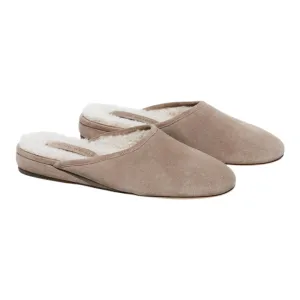 Brochu Walker The Soho Mule Slip-On Shoes Shearling Suede Quiet Luxury