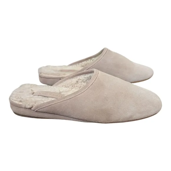 Brochu Walker The Soho Mule Slip-On Shoes Shearling Suede Quiet Luxury