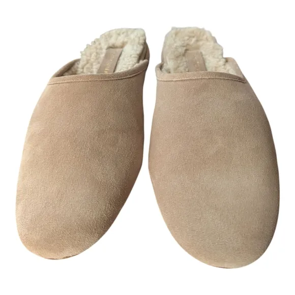Brochu Walker The Soho Mule Slip-On Shoes Shearling Suede Quiet Luxury