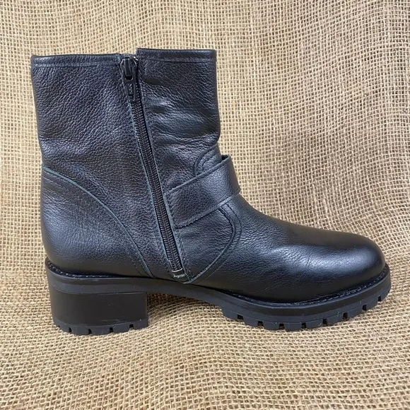 Bronx Booties Ankle Boots Biker Zip platform  Women 's Size 5 EU 38