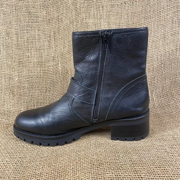 Bronx Booties Ankle Boots Biker Zip platform  Women 's Size 5 EU 38