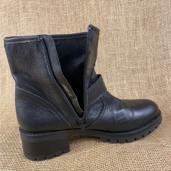 Bronx Booties Ankle Boots Biker Zip platform  Women 's Size 5 EU 38