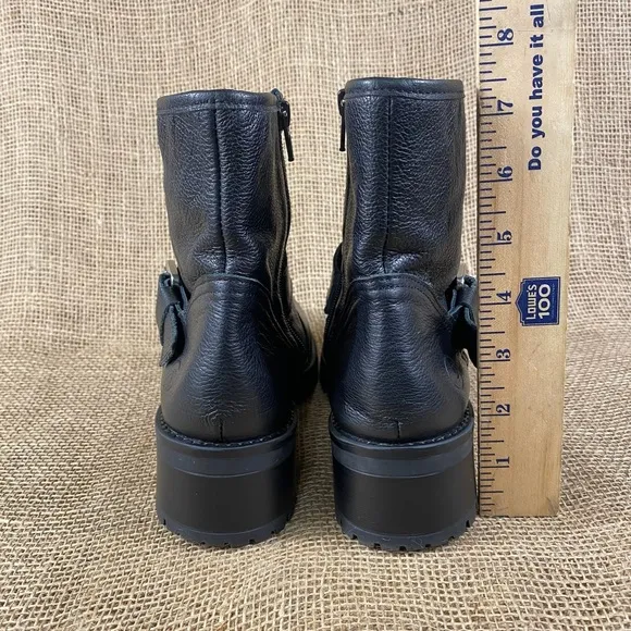 Bronx Booties Ankle Boots Biker Zip platform  Women 's Size 5 EU 38