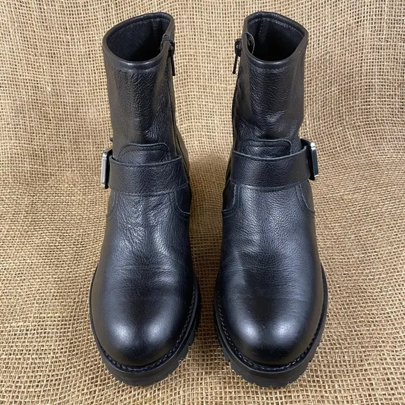 Bronx Booties Ankle Boots Biker Zip platform  Women 's Size 5 EU 38