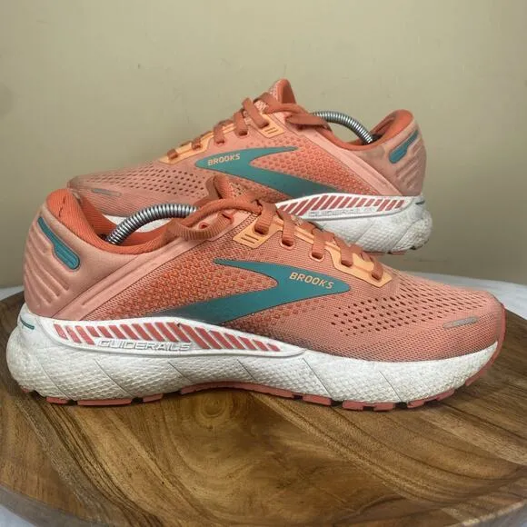 Brooks Adrenaline GTS 22 Coral Latigo Bay Womens Orange Size 9 Running shoes