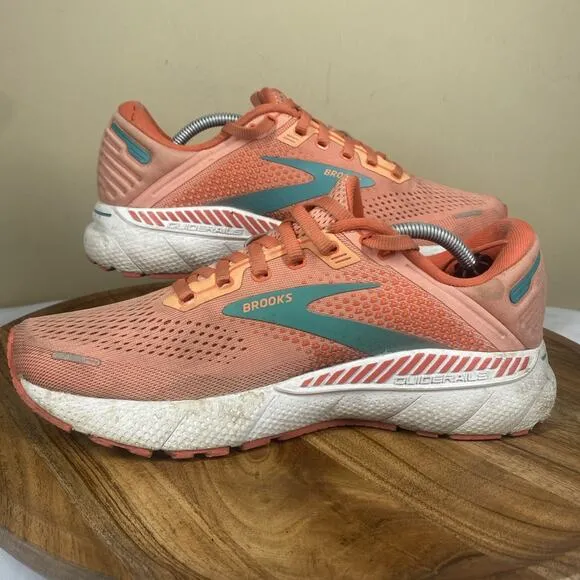 Brooks Adrenaline GTS 22 Coral Latigo Bay Womens Orange Size 9 Running shoes