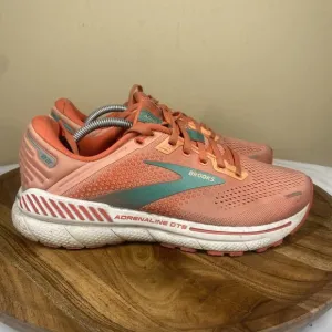 Brooks Adrenaline GTS 22 Coral Latigo Bay Womens Orange Size 9 Running shoes