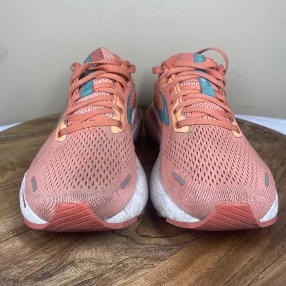 Brooks Adrenaline GTS 22 Coral Latigo Bay Womens Orange Size 9 Running shoes