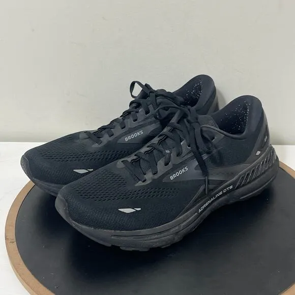 Brooks Adrenaline GTS 23 Men’s Size 10.5 D All Black Ebony Running Shoes