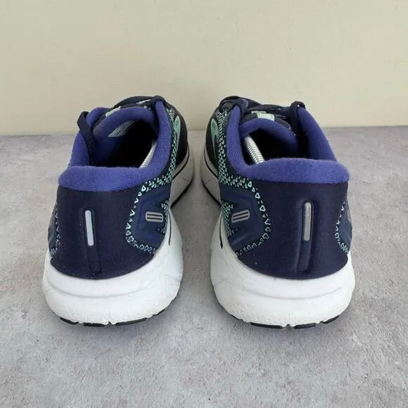 Brooks Ghost 14 Shoes Women's 10.5 D WIDE Running Sneakers Peacoat Yucca Navy