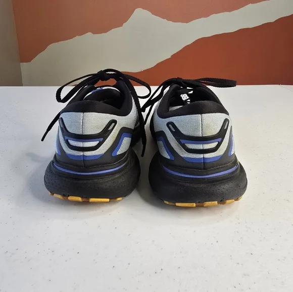 Brooks Ghost 15 Running Shoes Light Blue Black Yellow Women's 6.5 Outdoor