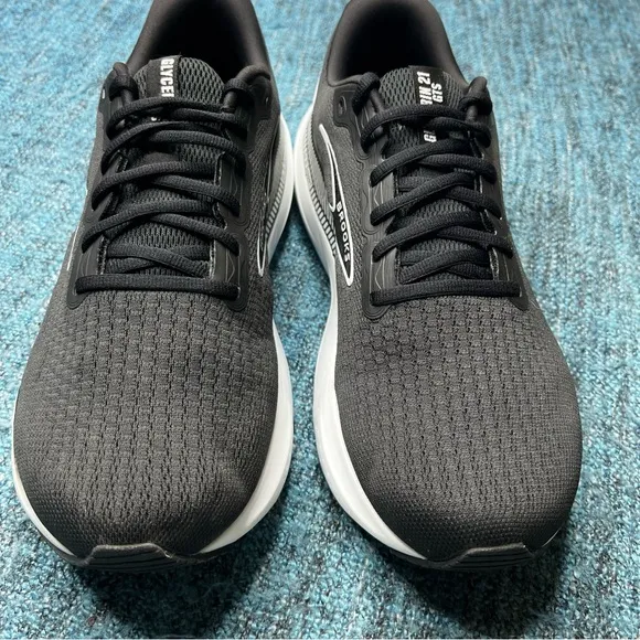 Brooks Glycerin 21 Running Shoes in Black White WIDE Width 2E
