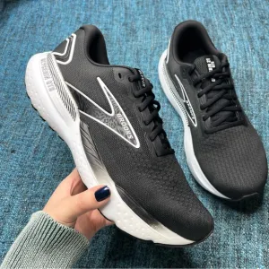 Brooks Glycerin 21 Running Shoes in Black White WIDE Width 2E