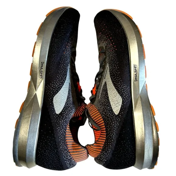 Brooks Levitate 2 Mens Black Gray Orange Running Shoes  1102901D026  Size 12 D