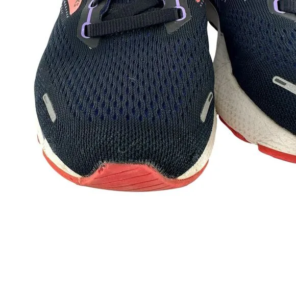 Brooks Running Shoes Womens 8 D Wide Adrenaline GTS 22 Sneakers Purple Coral