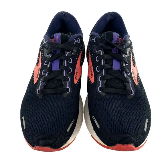 Brooks Running Shoes Womens 8 D Wide Adrenaline GTS 22 Sneakers Purple Coral