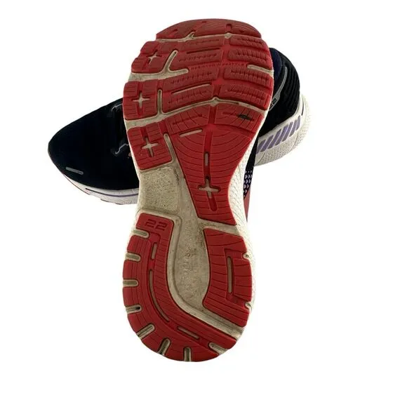 Brooks Running Shoes Womens 8 D Wide Adrenaline GTS 22 Sneakers Purple Coral