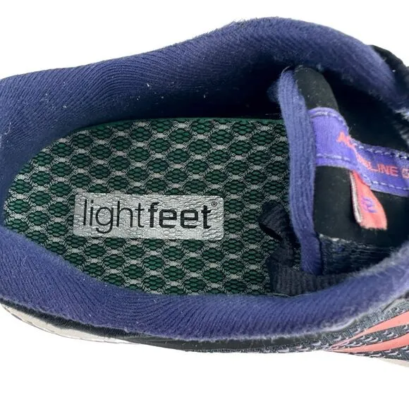 Brooks Running Shoes Womens 8 D Wide Adrenaline GTS 22 Sneakers Purple Coral