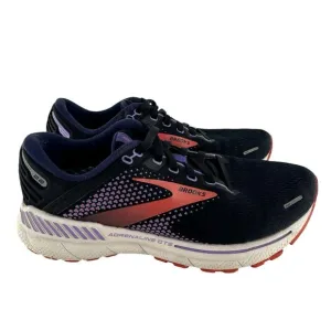 Brooks Running Shoes Womens 8 D Wide Adrenaline GTS 22 Sneakers Purple Coral