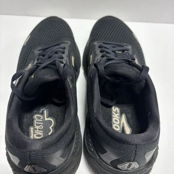 Brooks Women’s Adrenaline GTS 23, Black Running Shoes, 9 Wide