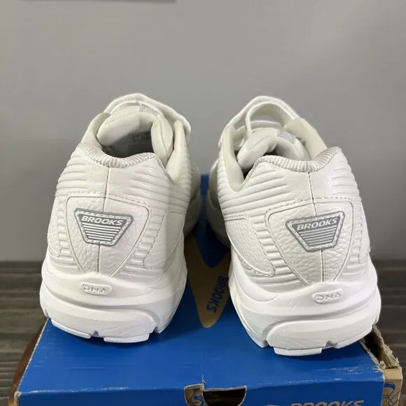 Brooks Women's Size 7 D Wide Addiction Walker 2  Shoes Sneaker Triple White