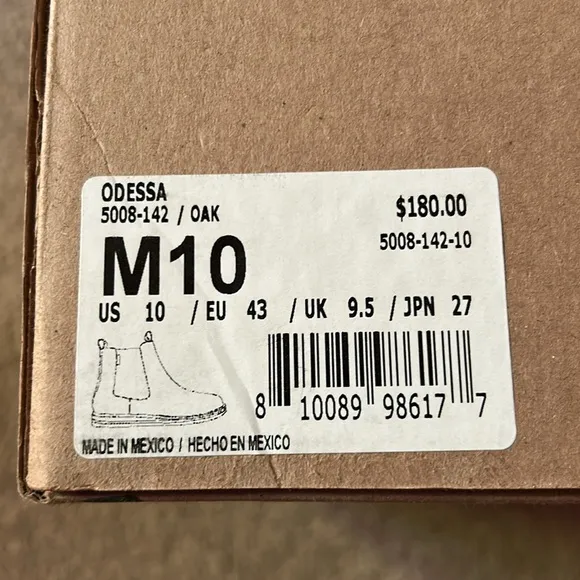 Brown Leather Chukka Chelsea Boots US size 10 / Euro 43 (closer to a US 9.5)
