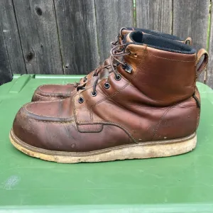 Brunt Marin Conp Toe Work Boots Men’s Size 11 Lace Up Brown Leather Moc Toe GUC
