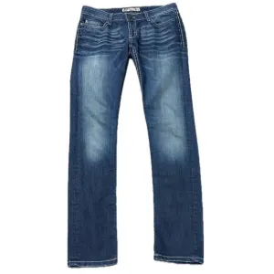 BUCKLE BKE Stella, Women’s Sz 28, Stretch Skinny Low Rise Embellished Distressed