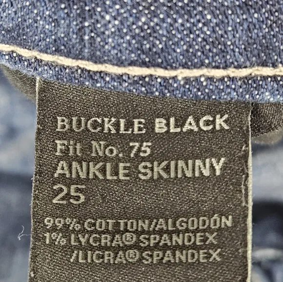Buckle black ankle skinny jeans size 25