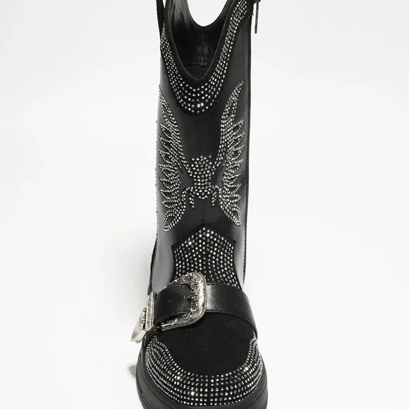Buckle up Rider Rhinestone Boots by Cape Robbin