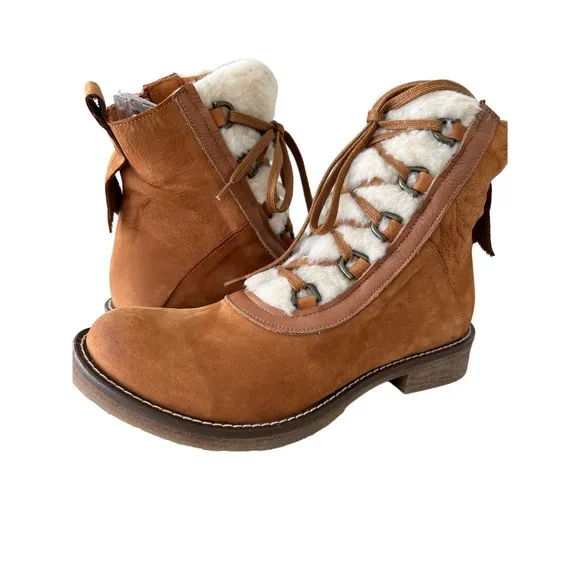 Bueno Teddy Tobacco Nubuck Boots - Rugged and Cozy Footwear EU 41 U.S. 10.5