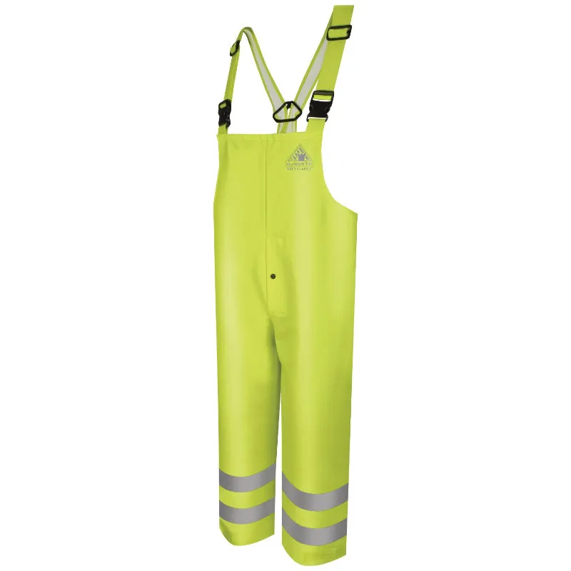 Bulwark® Men's FR Hi-Visibility Rain Bib Overalls - BXN4