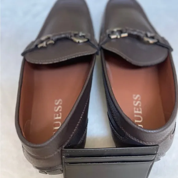 Bundled “GUESS” 💯% Authentic Leather Men’s Loafer Shoes   Card Case