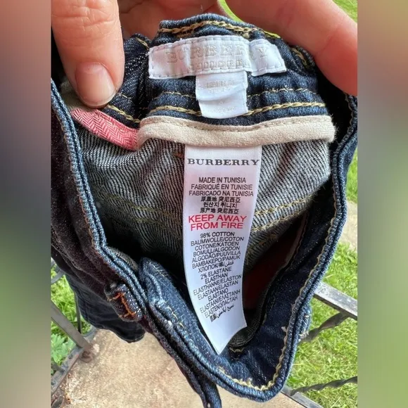 Burberry toddler jeans size: 2Y