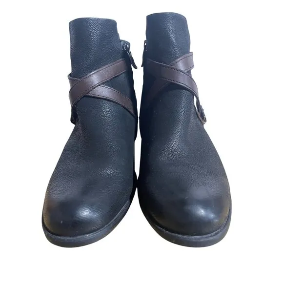Bussola Alessia Black Ankle Boots Womens Size 39 EU 8.5 US