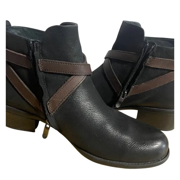 Bussola Alessia Black Ankle Boots Womens Size 39 EU 8.5 US