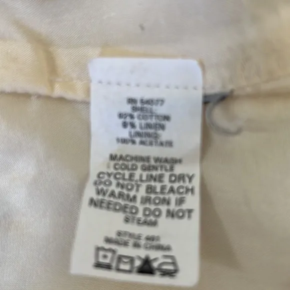 CAbi 461 Wimbledon Courtside Trench Coat Jacket Metallic Gold Ivory Sz Medium