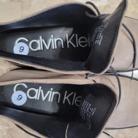 Calvin Klein Men's Size 9 - Ankle Boots Dress Lace Up Flat.