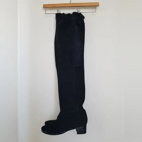 Calvin Klein Overheard Over-The-Knee Suede Black Boots Size 8.5