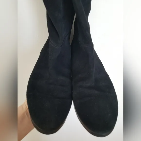 Calvin Klein Overheard Over-The-Knee Suede Black Boots Size 8.5