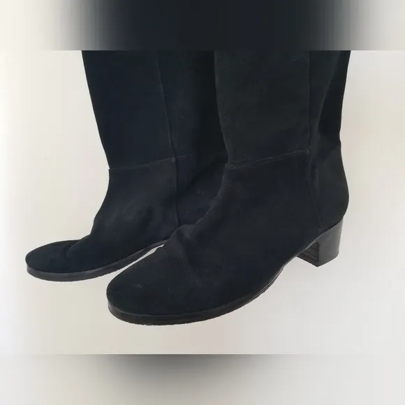 Calvin Klein Overheard Over-The-Knee Suede Black Boots Size 8.5