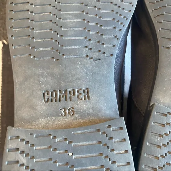 Camper Leather Bowie Lace up Boots! Black. Size 36 or 6 in US.